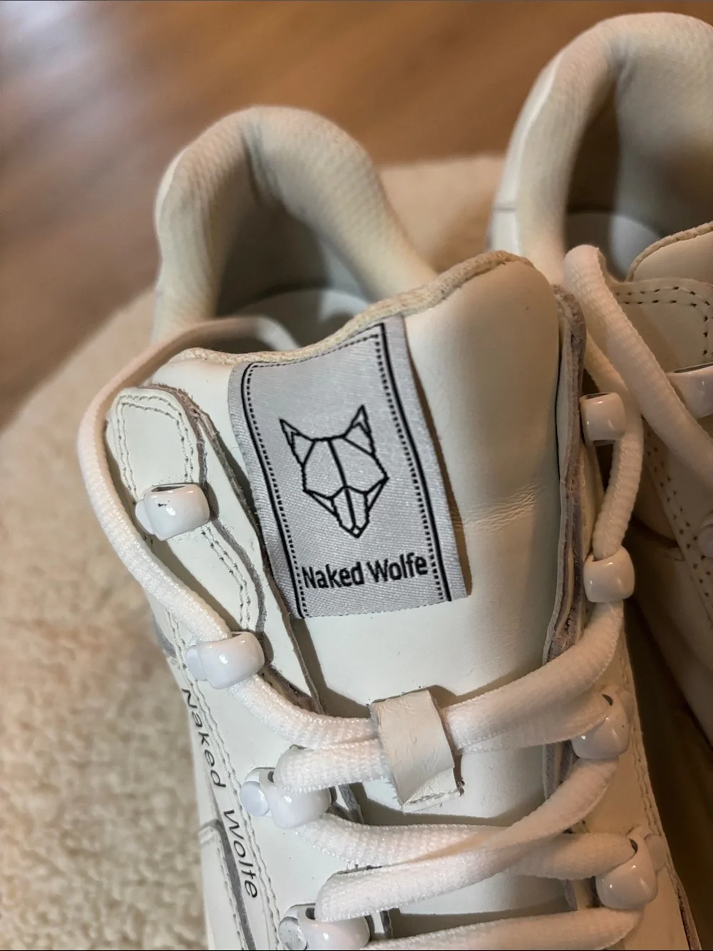 Naked Wolfe SPORTY WHITE LEATHER size 40  Retail $200